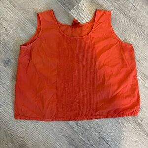 April cornell orange cropped tank top